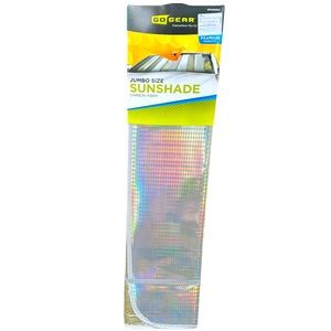 Go Gear Jumbo Carbon Fiber Sunblock 3 Layer Folding Automotive Car Shade NWT